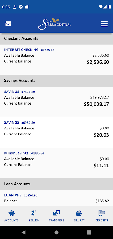 Sierra Central Mobile Banking Screenshot2