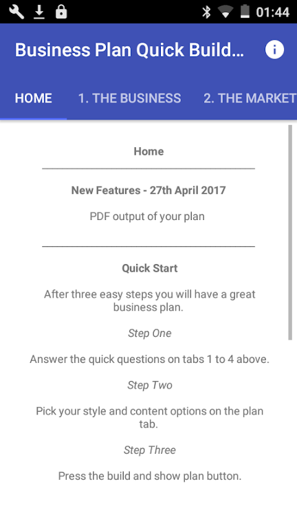 Business Plan Quick Builder Screenshot1