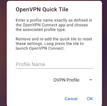 OpenVPN Quick Settings Tile Screenshot3