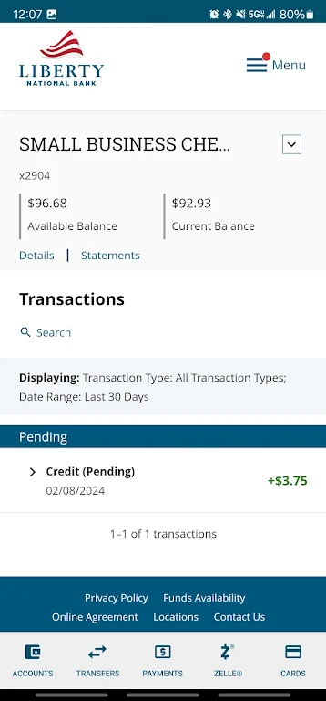 myLiberty Mobile Banking Screenshot3