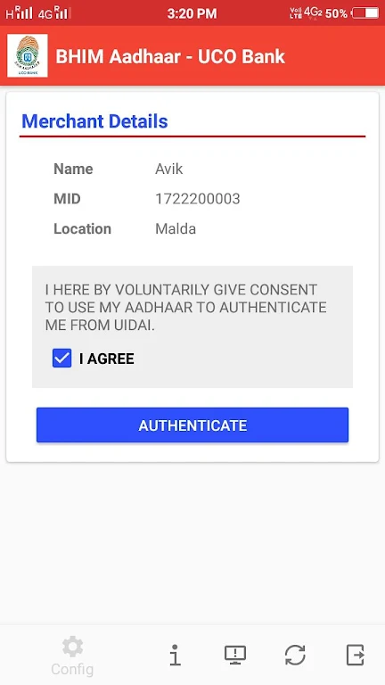 BHIM AADHAAR - UCO BANK Screenshot2