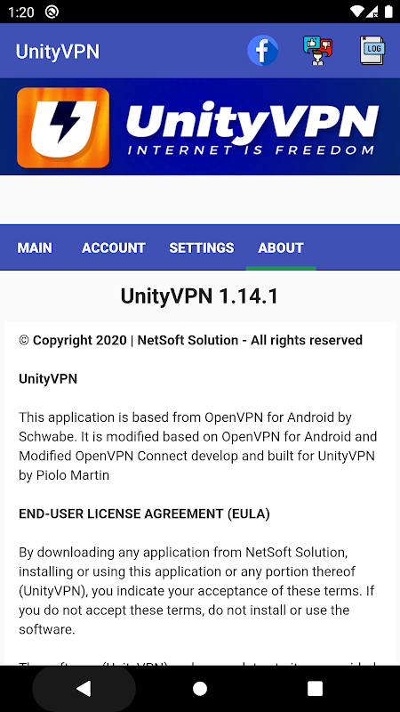 UnityVPN Screenshot1