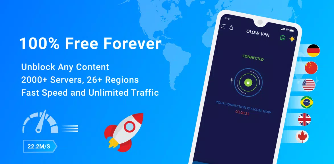 OLOW Lite VPN - Secure Proxy Screenshot1