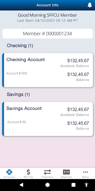 San Francisco FCU Mobile Banki Screenshot2