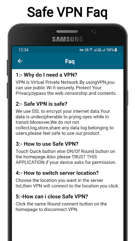 Safe VPN : Secure Proxy Screenshot3