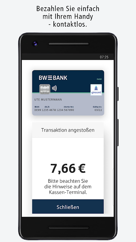 BW-BankCard pay - Mobiles Bezahlen mit der BW-Bank Screenshot2