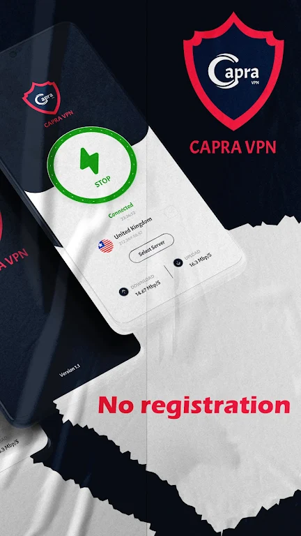 Capra VPN - Secure VPN Screenshot2