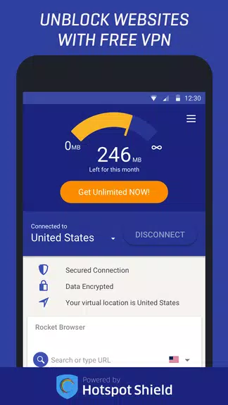 Rocket VPN Free – Internet Fre Screenshot1