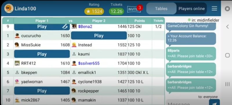 Gin Rummy GC Online Screenshot3