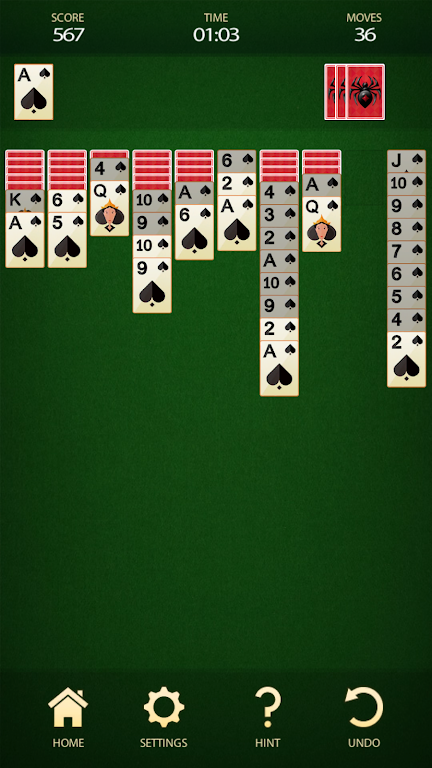 Spider Solitaire - Free Card Game Screenshot3