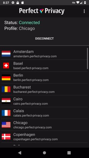 Perfect Privacy VPN Screenshot1