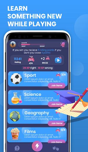 Train your quiz skills and beat others with Quizzy Screenshot3