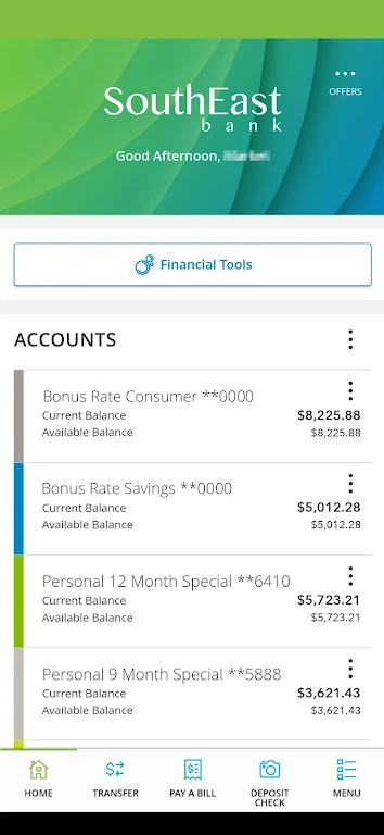 SouthEast Bank Mobile Banking Screenshot1