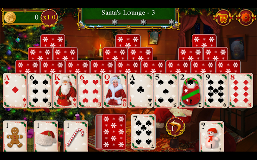 Santa's Christmas Solitaire TriPeaks Screenshot1