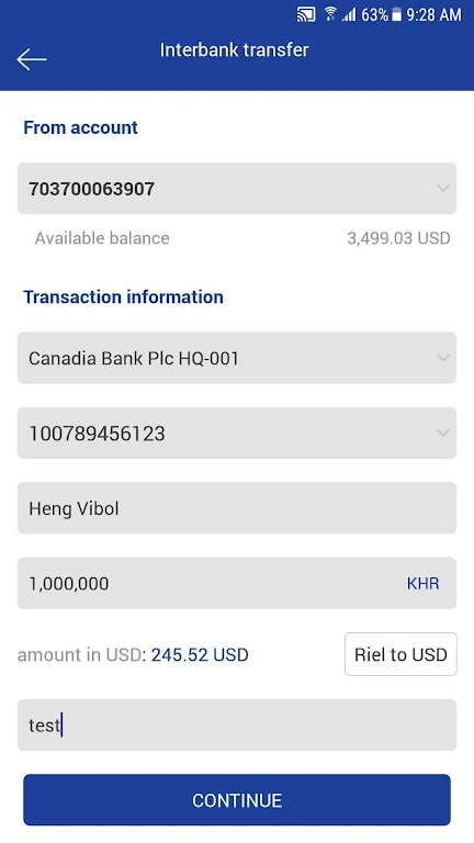 BIDC MOBILE BANKING CAMBODIA Screenshot4