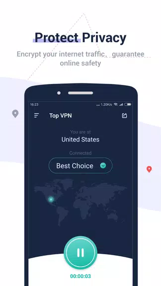 Top VPN - Secure, Private, Free Internet Unlimited Screenshot2