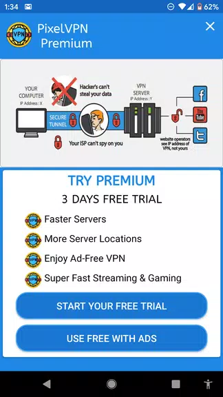 Pixel VPN : Secure VPN Proxy Screenshot1