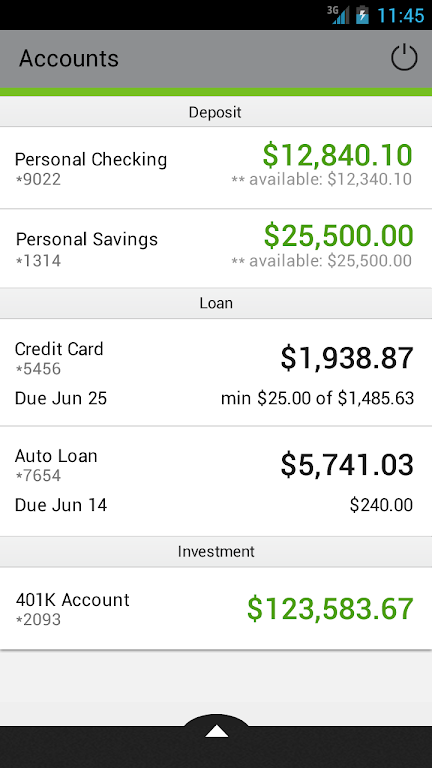 Gain FCU Mobile Banking Screenshot1