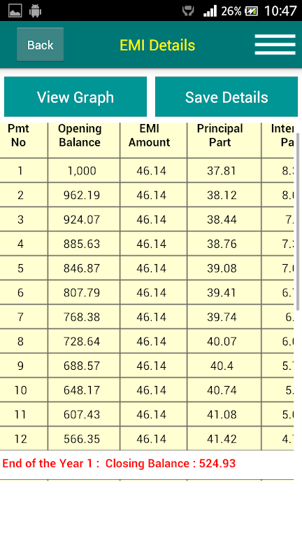 Banking Calculator Screenshot2