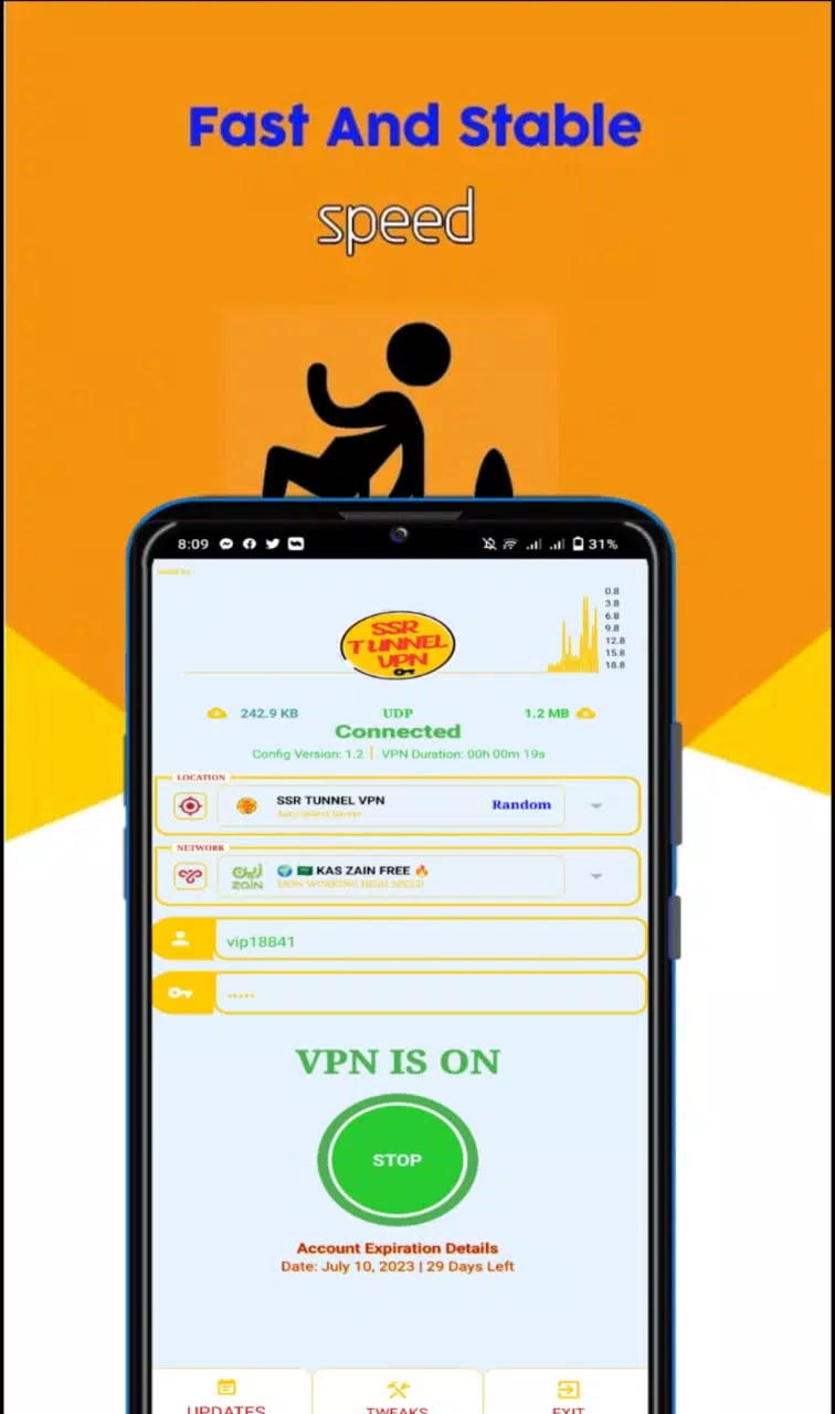 SSR Tunnel vpn - Fast & Secure Screenshot1