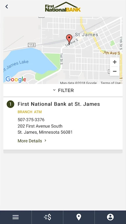 First National Bank St. James Screenshot2