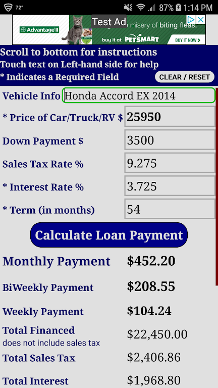 Car Truck Payment Calculator Screenshot2