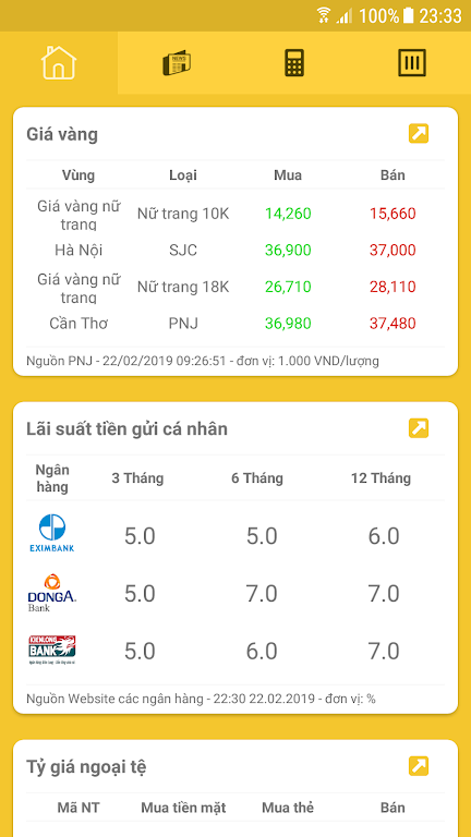 Lãi Suất Ngân Hàng - Tỷ Giá Và Screenshot1