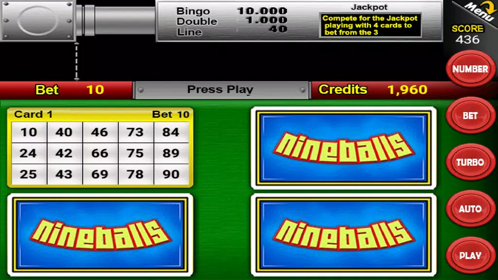 Nine Balls Video Bingo Screenshot1