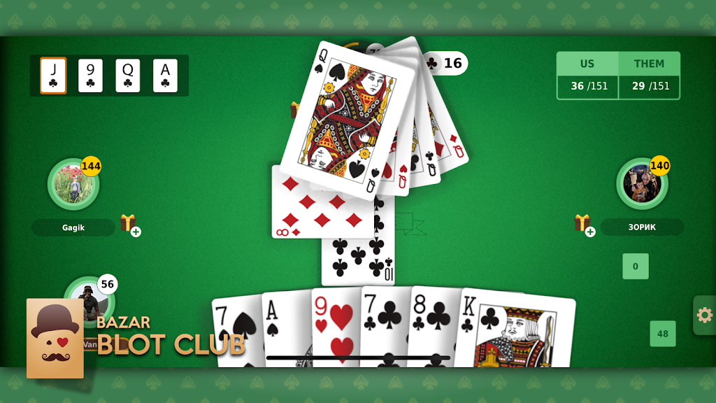 Bazar Blot Club : Best Armenian Card game : Belote Screenshot1