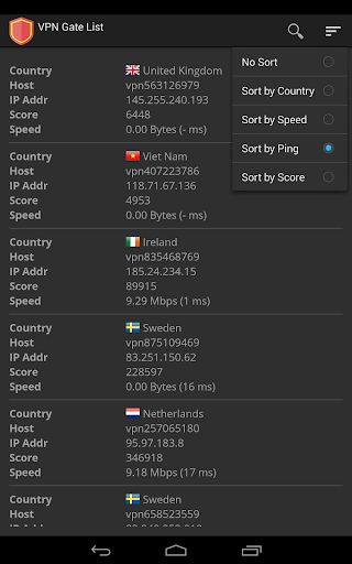 VPN Gate List (Best Free VPN) Screenshot3