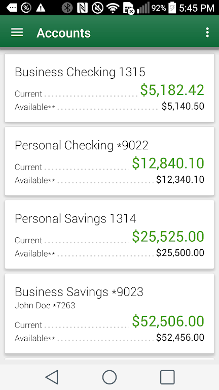 Noble CU Mobile Banking Screenshot1