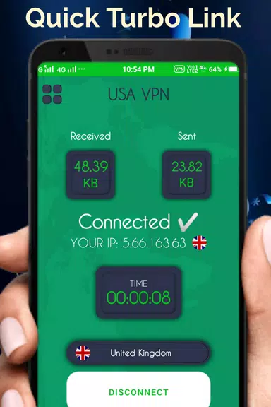 USA VPN - Unlimited Free Proxy and Turbo USA VPN Screenshot2