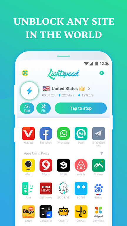 Lightspeed VPN - Fast VPN Visit Blocked Tic Tok Screenshot2