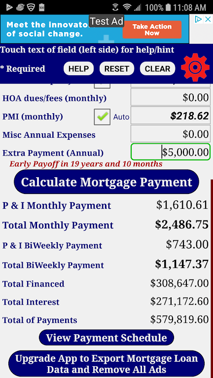 Mortgage Payment Calculator Screenshot3