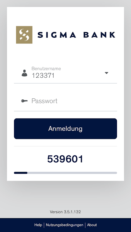 SIGMA BANK AG Mobile Banking Screenshot1