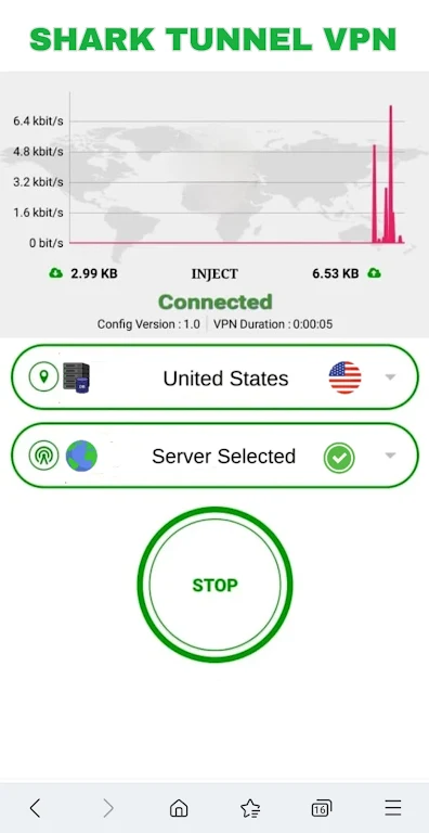 Shark Tunnel india VPN Screenshot1
