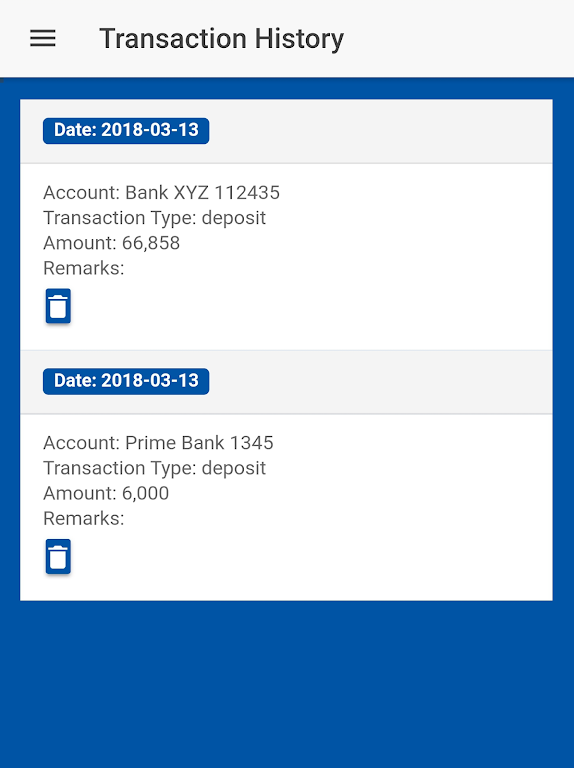 Bank Deposit Tracker Screenshot2