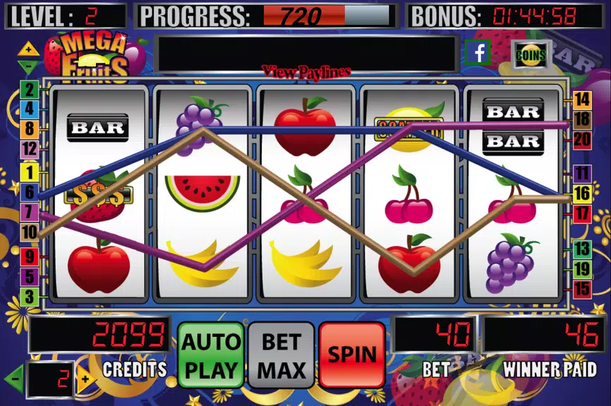 Mega Fruits Slot Machine Screenshot1