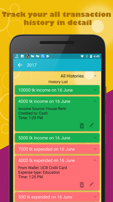 টাকা - আয় ব্যয় হিসাব, Taka Income Expense Manager Screenshot4