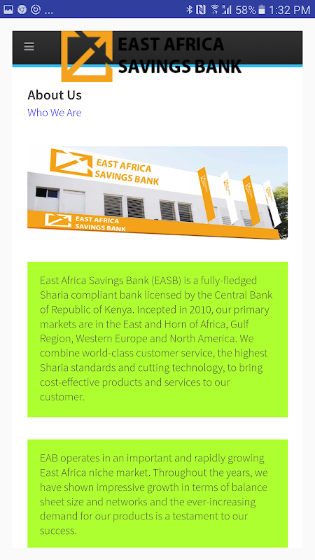 East Africa Savings Bank Mobile App Screenshot3