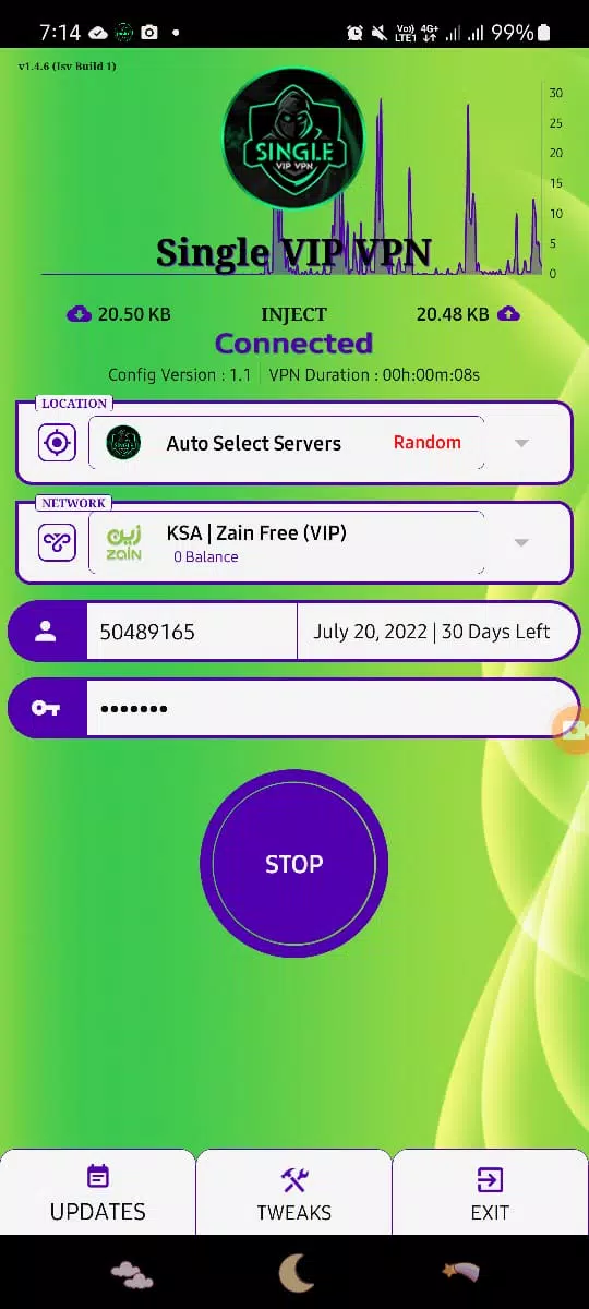 Single Vip Vpn Screenshot1