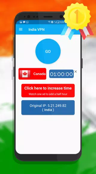 India VPN - Unlimited , Free Screenshot1