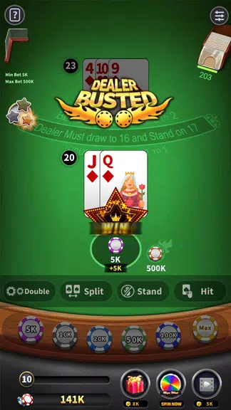 Blackjack 21 offline games Screenshot2