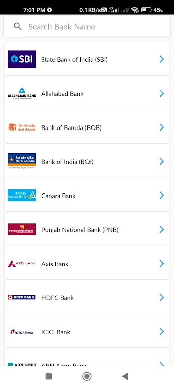 Check Balance : Bank Info Screenshot1