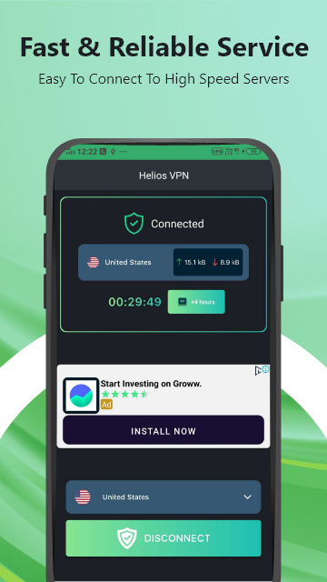 Helios VPN - VPN Proxy Screenshot2