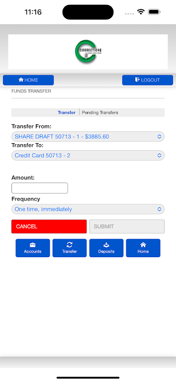 Corrections Federal Credit Union Screenshot3