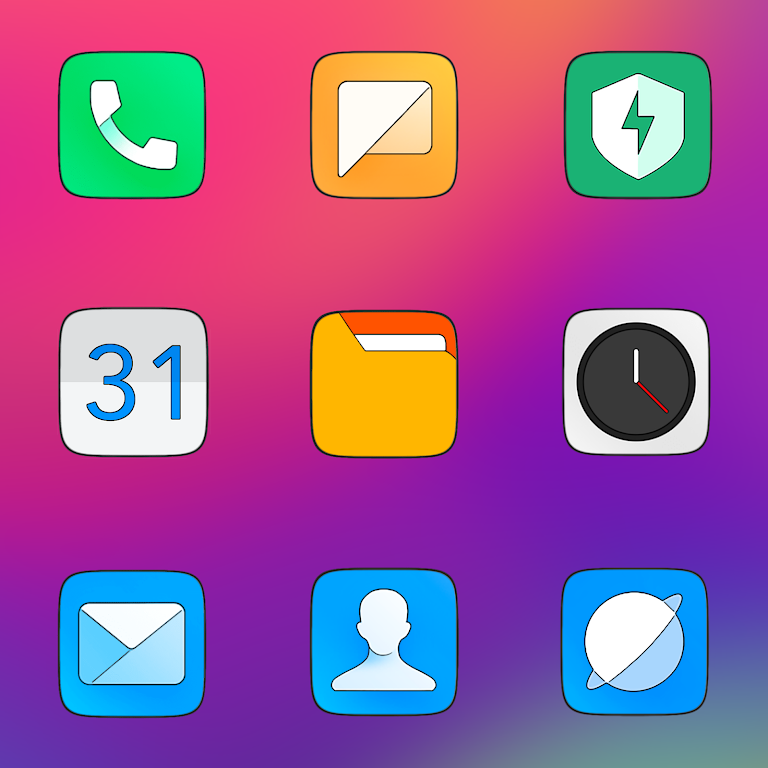 MIUl Carbon Icon Pack Mod Screenshot2