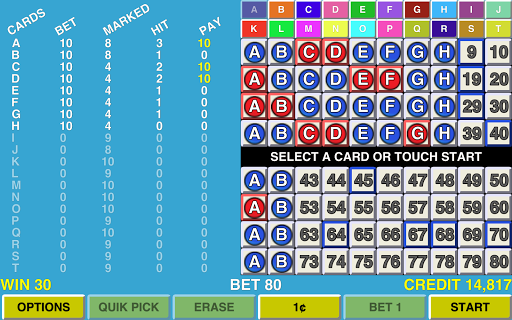 Keno 20 MultiCard Vegas Casino Screenshot3