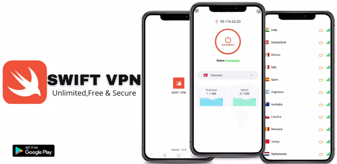 Swift VPN-Unlimited & Fastest Screenshot1