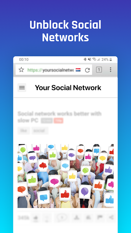 Unblock Site VPN Proxy Browser Mod Screenshot2